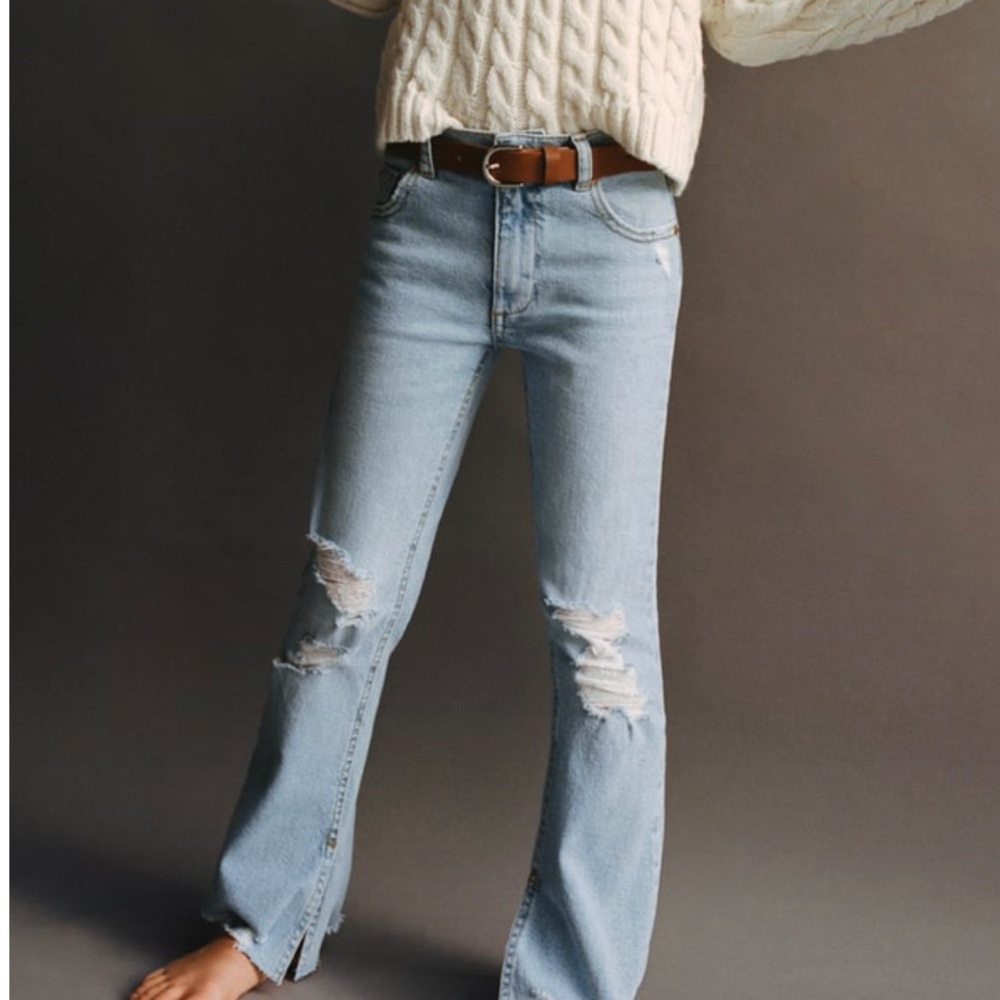 🎉HP🎉 ZARA KIDS Ripped Flare Jean